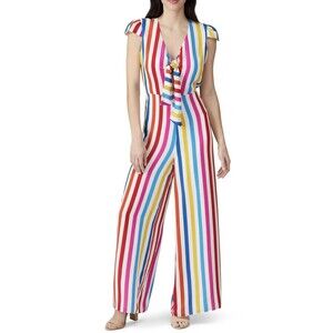 COLOR ME COURTNEY Sheree Colorful Striped Jumpsuit SIZE 6
